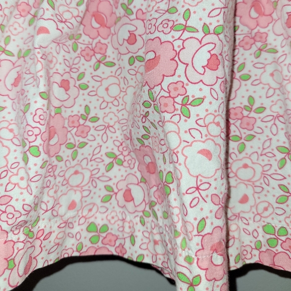 🌸 Vintage Baby Gap Smocked Pink Floral Swing Tank Top Girls Size 5 - Picture 5 of 8